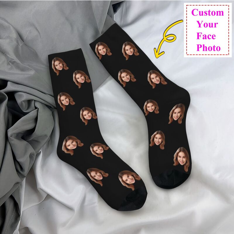 Dress Sock Men - Chaussettes personnalisées avec Photo de visage