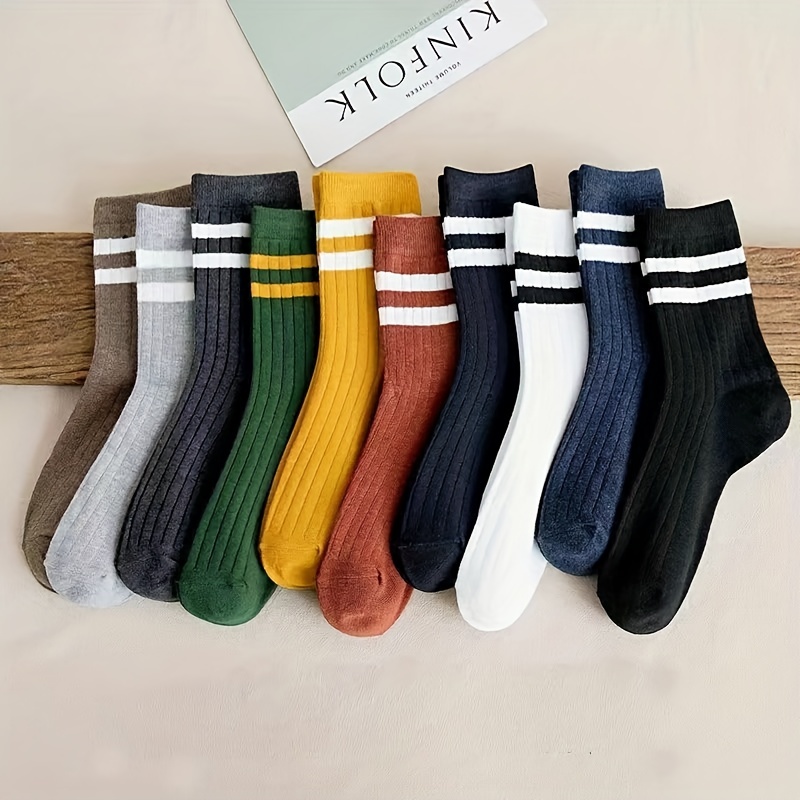 Cotton Crew Sock Pack - Lot de 5 chaussettes fantaisie pour