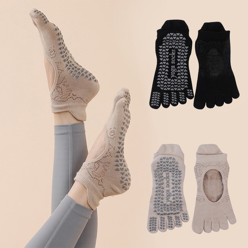 Grip Sock Yoga - Chaussettes de yoga coordonnantes à cinq