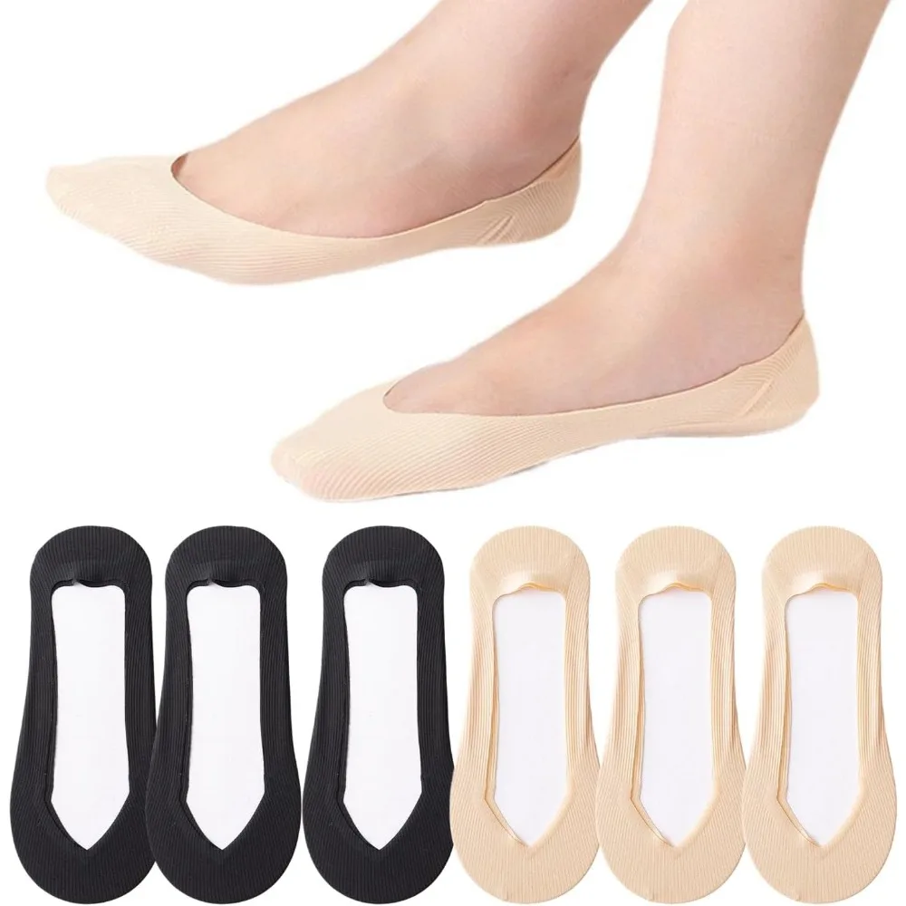 Invisibility Sock Loafer - 6 paires de chaussettes invisibles pour