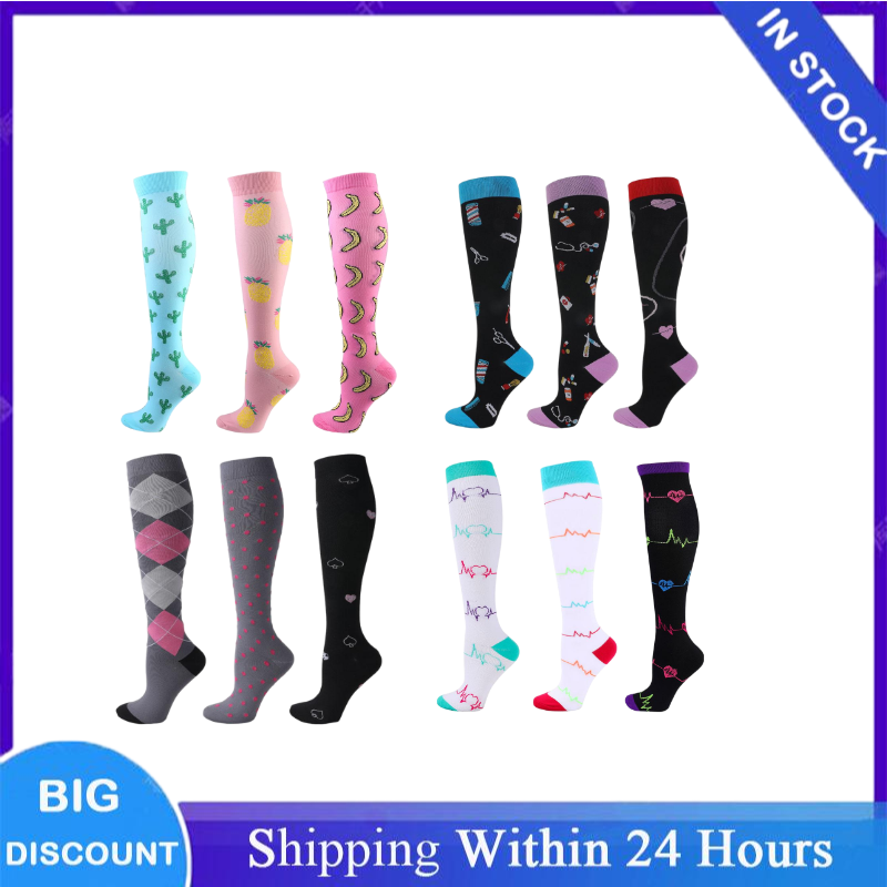 Cotton Crew Sock Pack - 3 paires/packs de chaussettes de compression