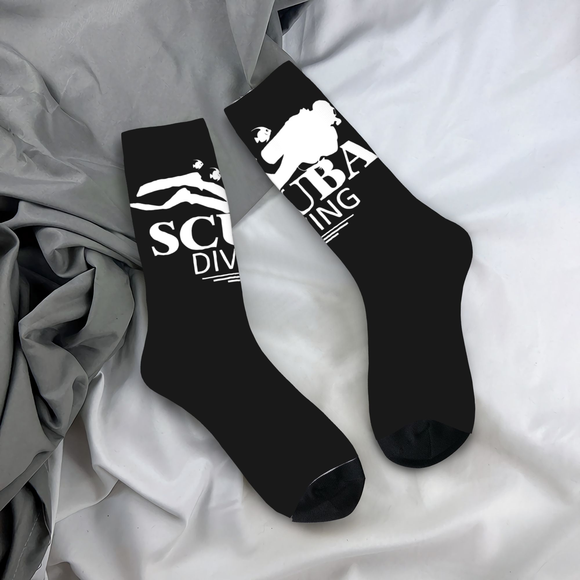 Dress Sock Men - Chaussettes de plongée sous-marine amusantes personnalisées