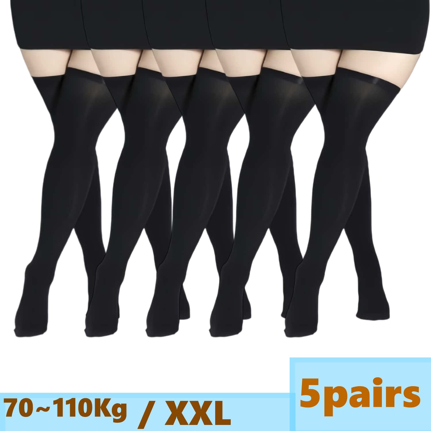 Thigh High Sock Stay Up - Bas cuissardes en dentelle grande taille