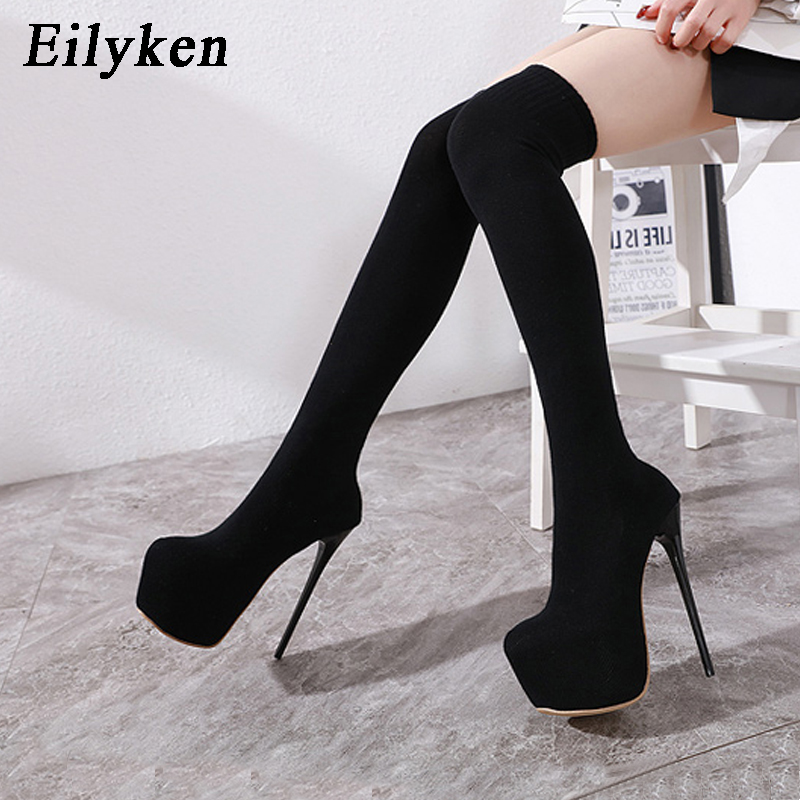 Knee High Sock Women - Eilyken-Cuissardes à talons aiguilles pour femmes,