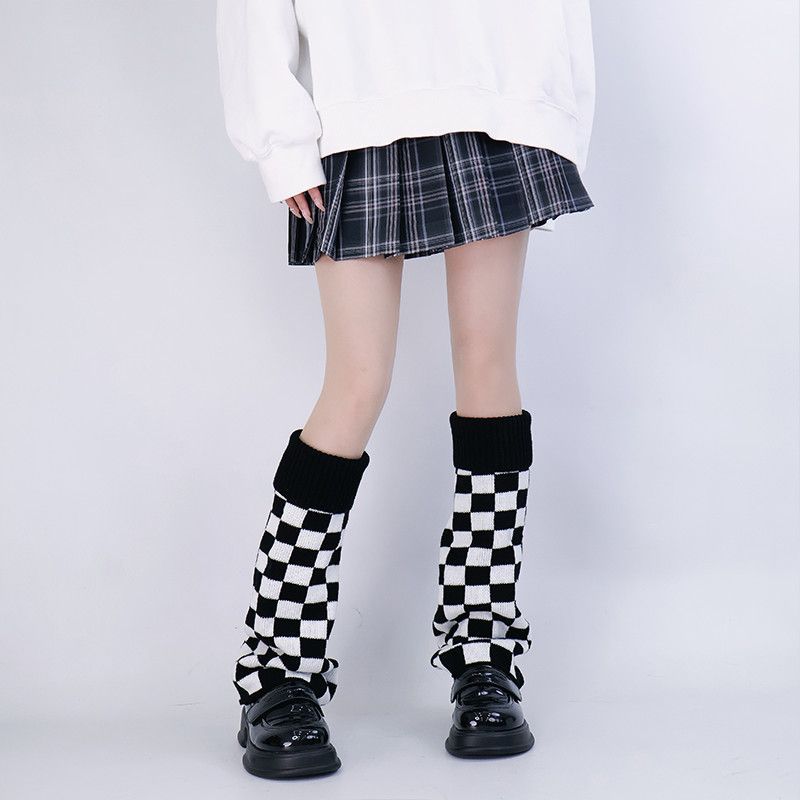 Guêtres en tricot à carreaux n - Boot Sock Slouchy avis et prix
