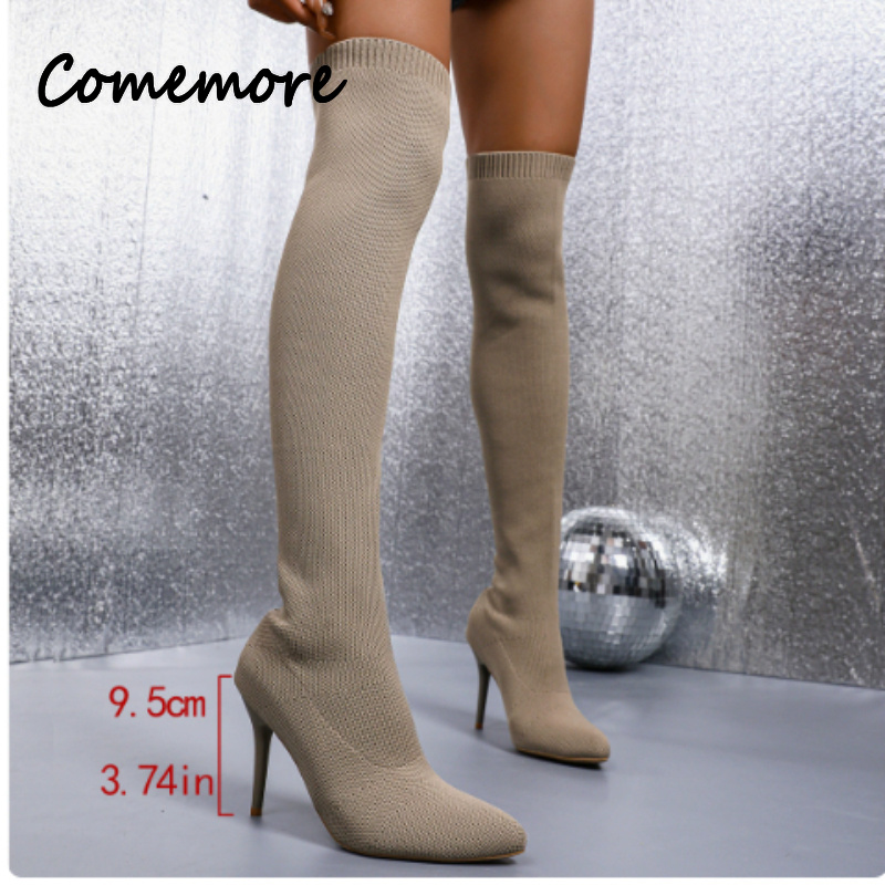 Comemore – bottes hautes trico - Knee High Sock Women avis et prix