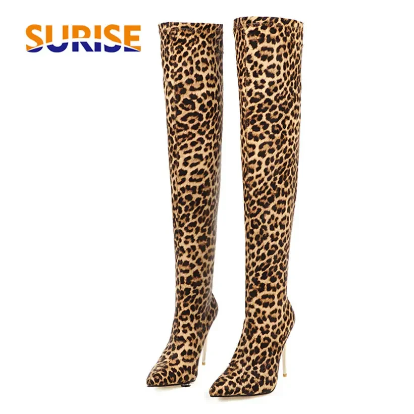 Bottes léopard sur le genou po - Knee High Sock Women avis et prix