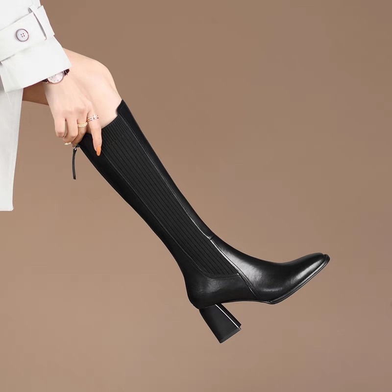 Nouvelles Bottes Hautes Femme  - Knee High Sock Women avis et prix