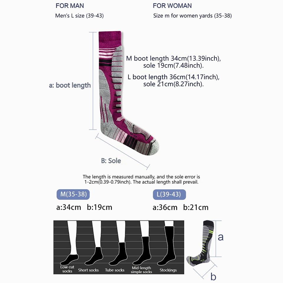 GTUBIKE chaussettes de Ski en  - Thermal Sock Winter avis et prix
