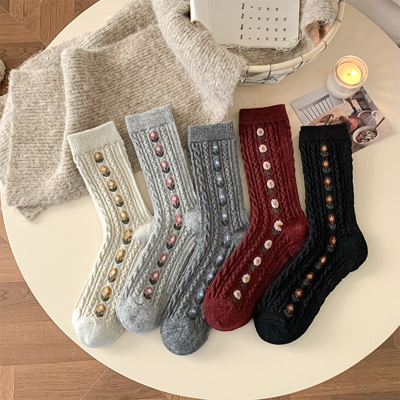 Chaussettes coréennes en laine - Boot Sock Slouchy avis et prix