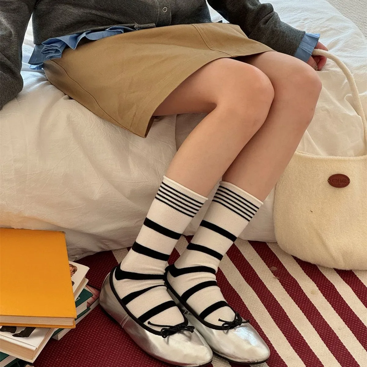 Chaussettes en laine à rayures - Silk Sock Bamboo avis et prix