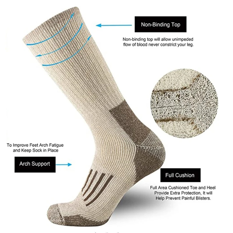 80% laine chaussettes épaissir - Wool Hiking Sock avis et prix