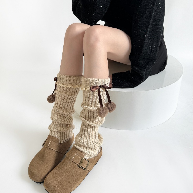 Jambières en tricot chameau av - Boot Sock Slouchy avis et prix