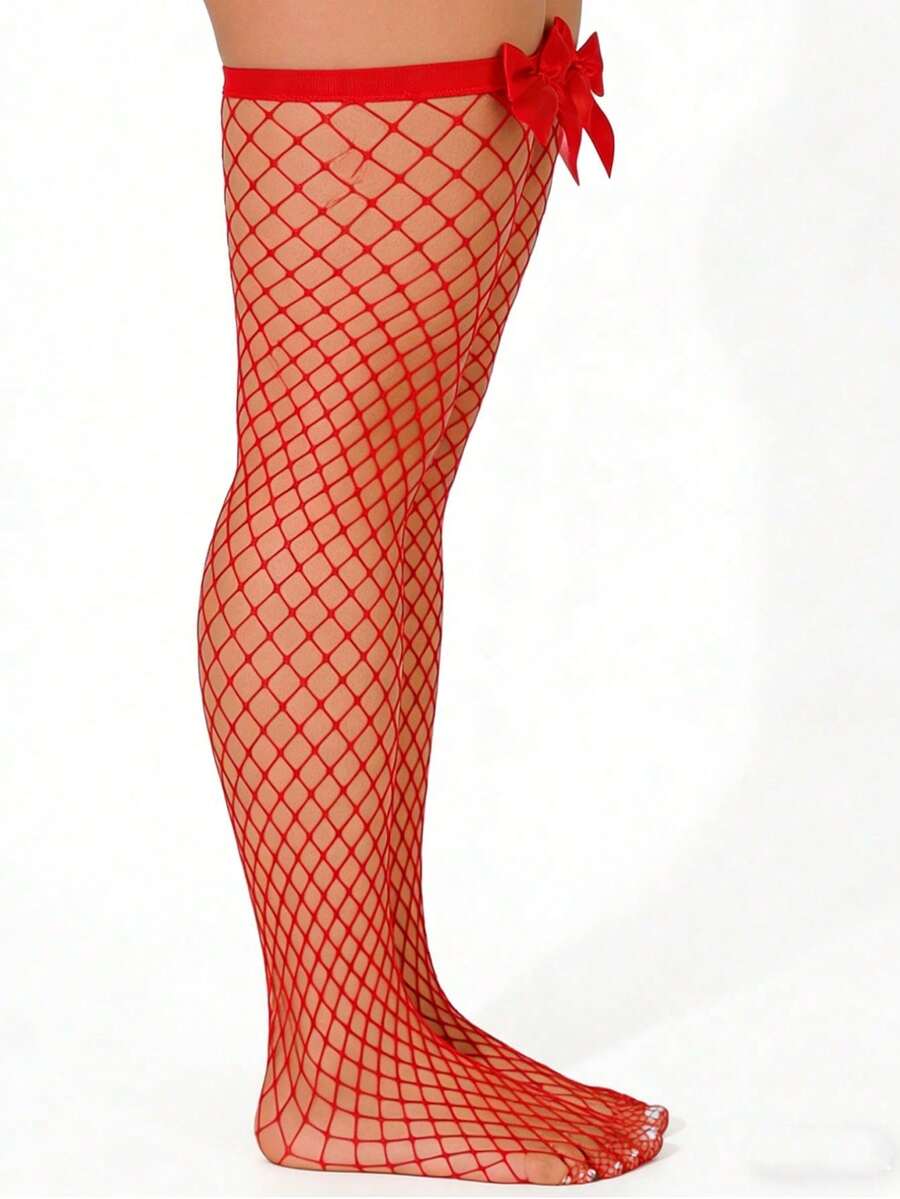 Bas résille à nœuds décoratifs - Fishnet Stocking Women avis et prix