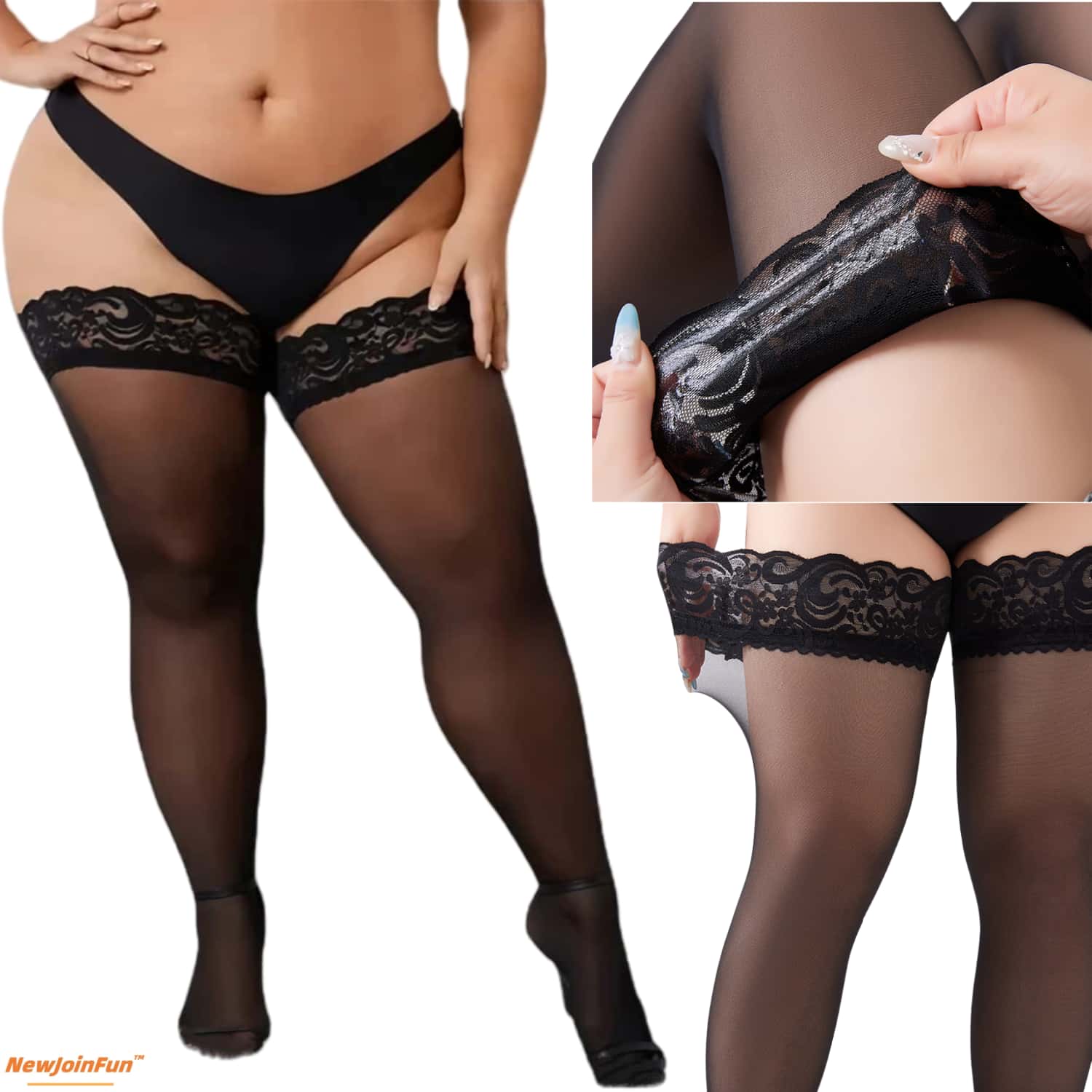 5 paires de bas cuissardes en  - Thigh High Sock Stay Up avis et prix